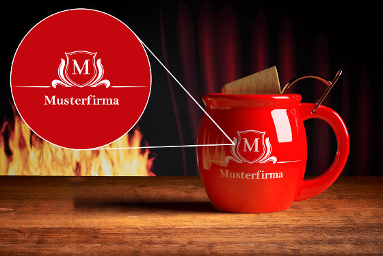 Feuerzangentasse mit individuellem Logo