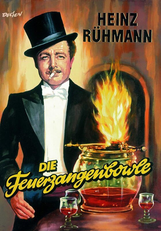 Zu sehen ist das Heinz Rührmann Feuerzangentassen Filmplakat
