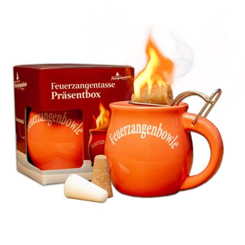 Feuerzangentasse Prsentbox Terracotta ohne Rum