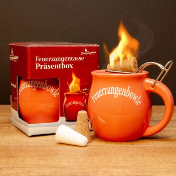 Feuerzangentasse Prsentbox Terracotta ohne Rum