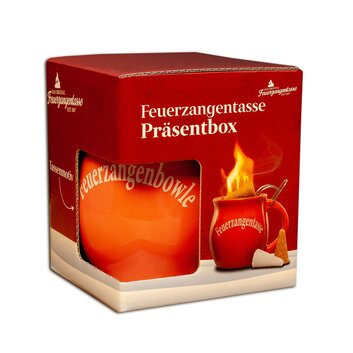 Feuerzangentasse Prsentbox Terracotta ohne Rum
