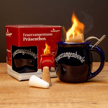 Feuerzangentasse Prsentbox Mitternachtsblau ohne Rum
