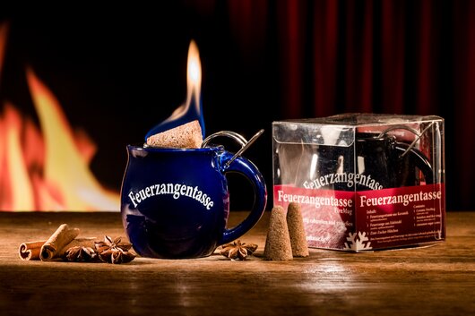 Feuerzangentasse Prsentbox Mitternachtsblau ohne Rum