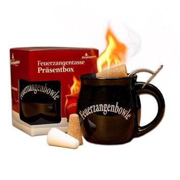 Feuerzangentasse Präsentbox Schwarz ohne Rum