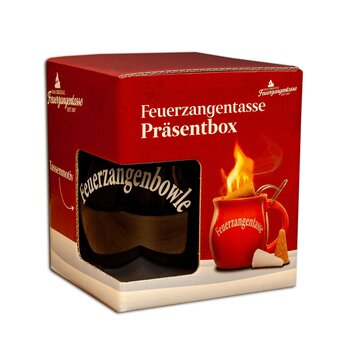 Feuerzangentasse Prsentbox Schwarz mit Rum