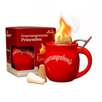 Feuerzangentasse Präsentbox Rot ohne Rum
