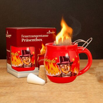 Feuerzangentasse Präsentbox Rot / Rühmann ohne Rum