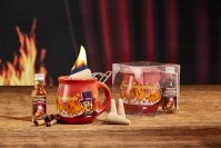 Feuerzangentasse Präsentbox Rot / Rühmann mit Rum