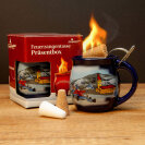 Feuerzangentasse Präsentbox Blau / Winter ohne Rum