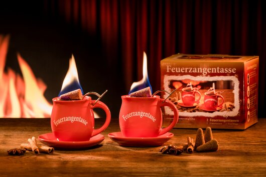 Feuerzangentasse 2er-Set Rot