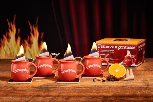 Feuerzangentasse 4er-Set Terracotta