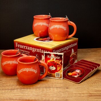 Feuerzangentasse 4er-Set Terracotta