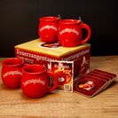 Feuerzangentasse 4er-Set Rot
