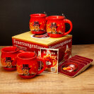 Feuerzangentasse 4er-Set Rot/Rühmann