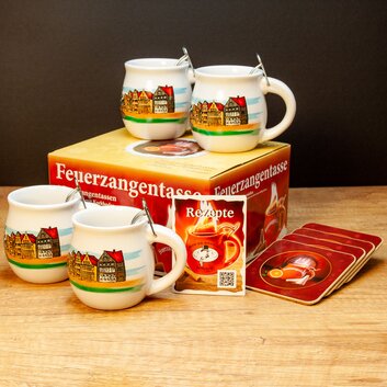 Feuerzangentasse 4er-Set Weiß/Bremen