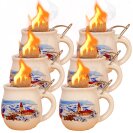 Feuerzangentasse 6 Stück im Karton Weiß / Weihnachten