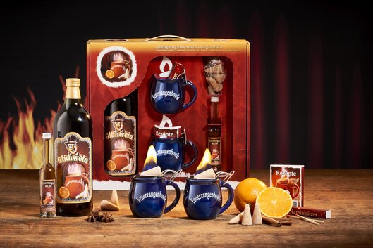 Feuerzangentasse Geschenkset, Klassisch Mitternachtsblau