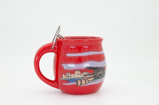 Feuerzangentasse Geschenkset, Klassisch Rot/Störtebeker
