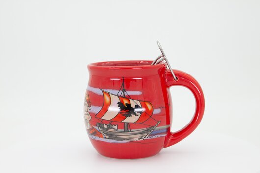Feuerzangentasse Geschenkset, Klassisch Rot/Störtebeker