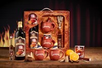 Feuerzangentasse Geschenkset, Wurzelholz Terracotta