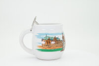 Feuerzangentasse Geschenkset, Wurzelholz Weiß/Bremen