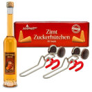 Feuerzange-Set, 2x Feuerzange mit Rum (100ml) +...