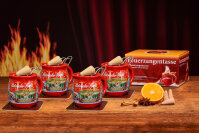 Feuerzangentasse 4er-Set Rot/Historischer Markt