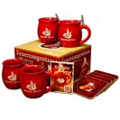Feuerzangentasse 4er-Set Rot/Hanse Feuer