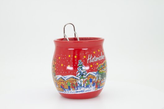 Feuerzangentasse Prsentbox Rot / Historischer Markt ohne Rum