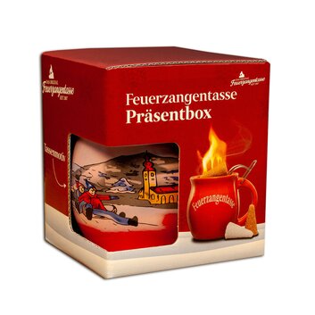 Feuerzangentasse Prsentbox Rot / Winter ohne Rum