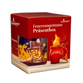 Feuerzangentasse Prsentbox Blau / Rhmann ohne Rum