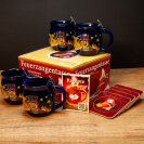 Feuerzangentasse 4er-Set Blau/Rühmann
