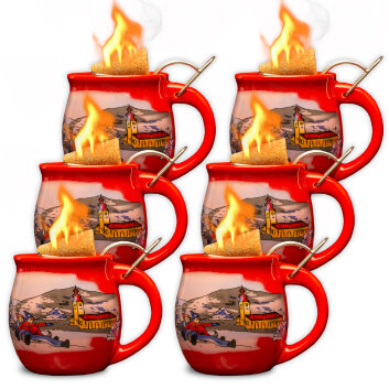 Feuerzangentasse 6 Stück im Karton Rot/Winter