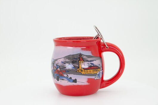 Feuerzangentasse Geschenkset, Klassisch Rot/Winter